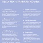 Benefits of OEKO-TEX® STANDARD 100 certification for cotton printed labels, including safety, sustainability, and customer trust.