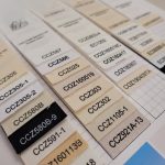 Various types of standard cotton materials for printed labels, showcasing eco-friendly, durable, and customizable options for sustainable branding